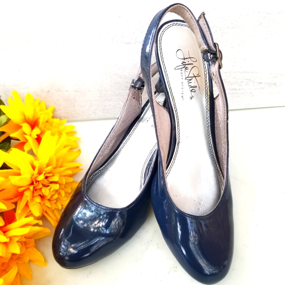 Womans Blue Single Strap LifeStride Premium Pumps Sz. 6.5